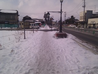 歩道にも雪!